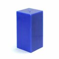 Zest Candle CPZ-147-12 3 x 6 in. Blue Square Pillar Candle, 12PK CPZ-147_12